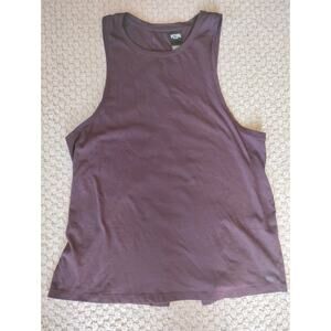 Open Back Victoria Secret Burgundy Purple Work Out Tank Cotton M